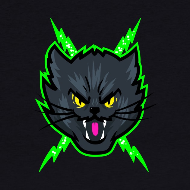 Black Electric Cat by DangerHuskie